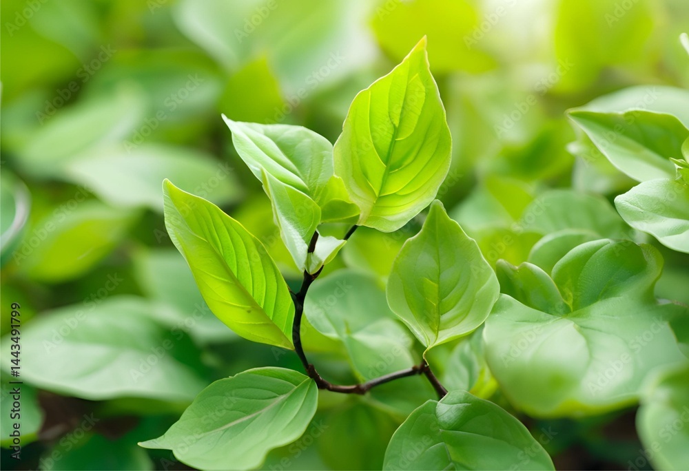 Fresh green basil leaves with a rich, vibrant color and a fragrant, aromatic herbal scent.
