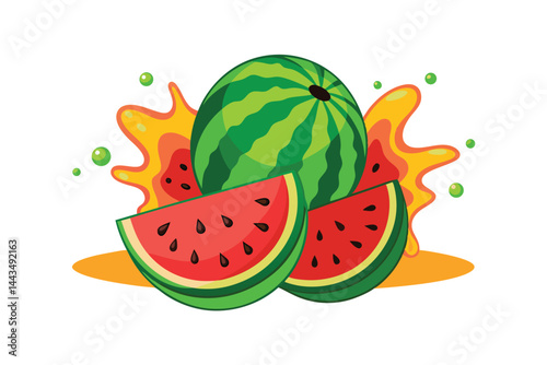 vector illustration of watermelon