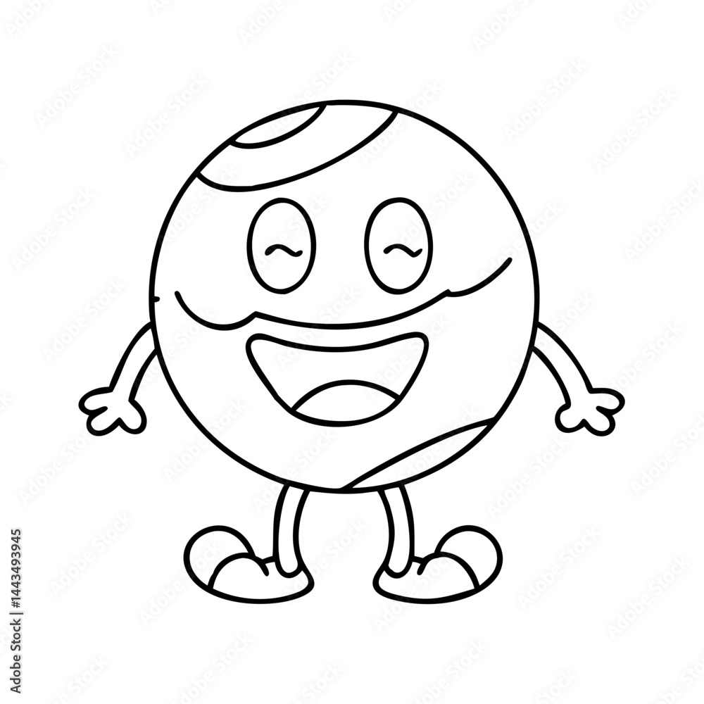 Obraz premium smiling ball icon, smiling ball vector illustration-simple illustration of smiling ball, perfect for smiling ball logos and icons