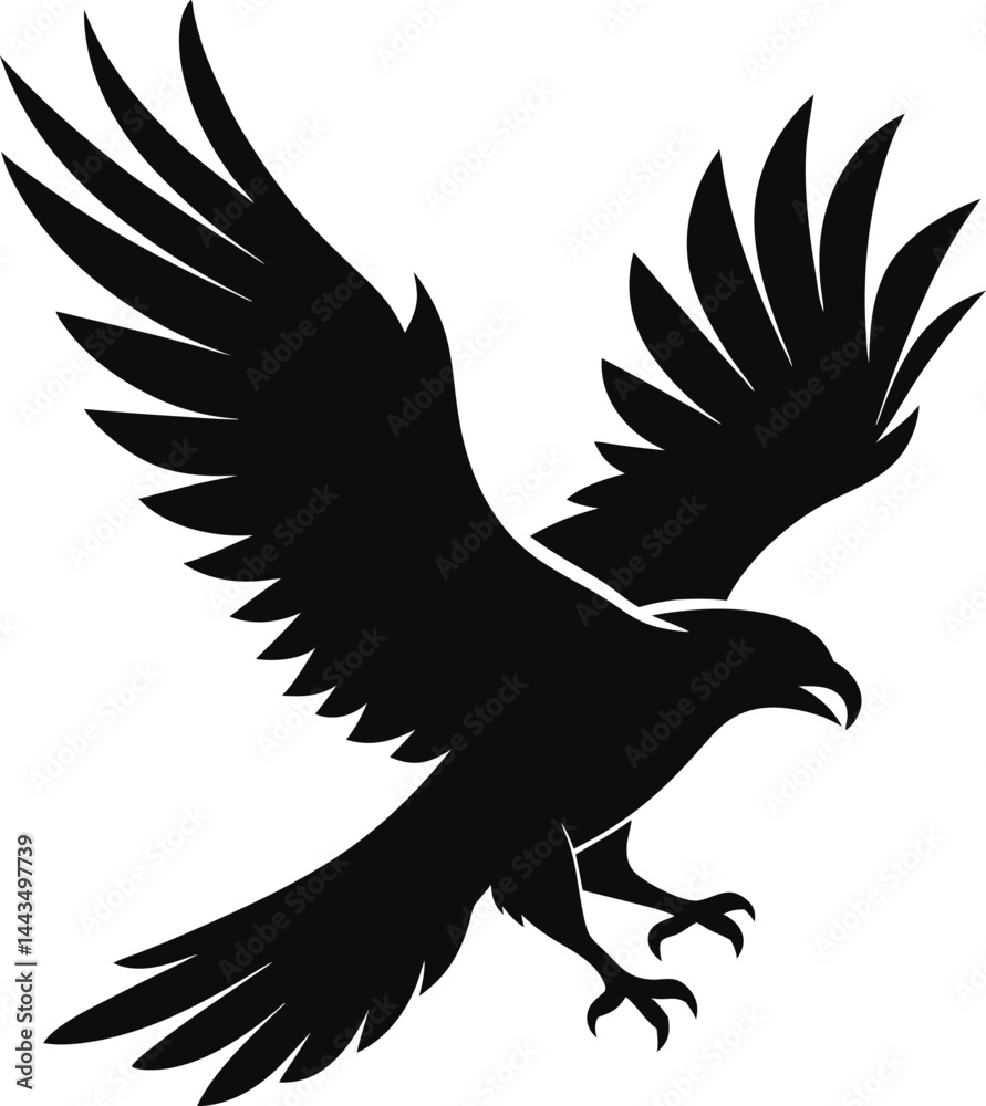Fototapeta premium flying eagle bird silhouette