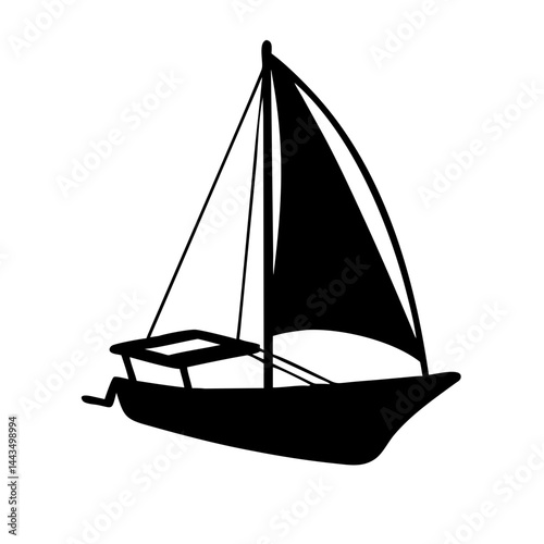 Sailing into the Sunset A Silhouette of Freedom on the Water