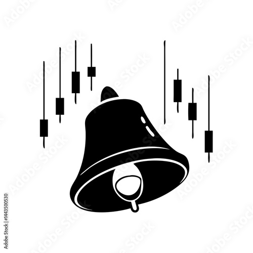 Stock Market Opening Bell Symbol, Signifying Market Volatility and Financial Trading