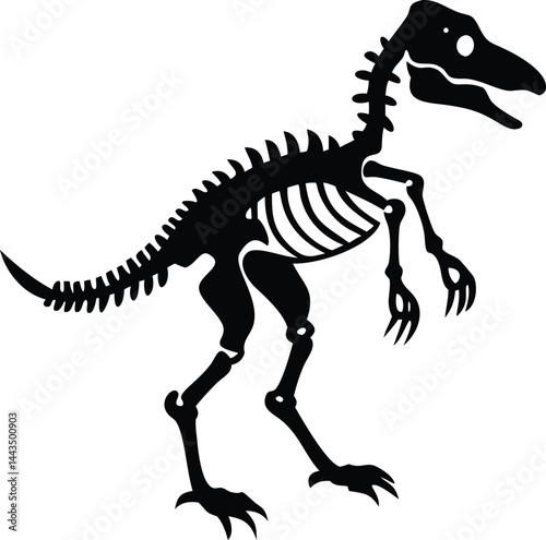 dinosaur skeleton silhouette art