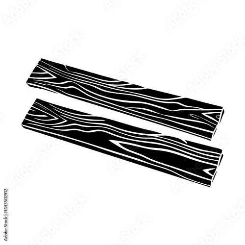 Black and white planks showing wood grain patterns in abstract form