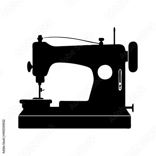 Vintage sewing machine silhouette, a timeless symbol of craft and tradition