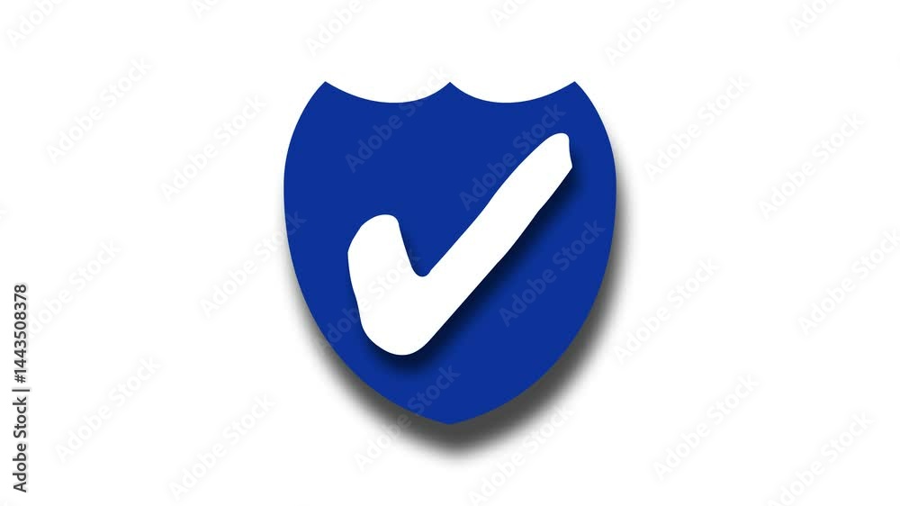 Shield with Checkmark Icon Animation, 3d Security Shield with Checkmark Icon Animation Shield with Checkmark Icon Animation, 3d Security Shield with Checkmark Icon Animation