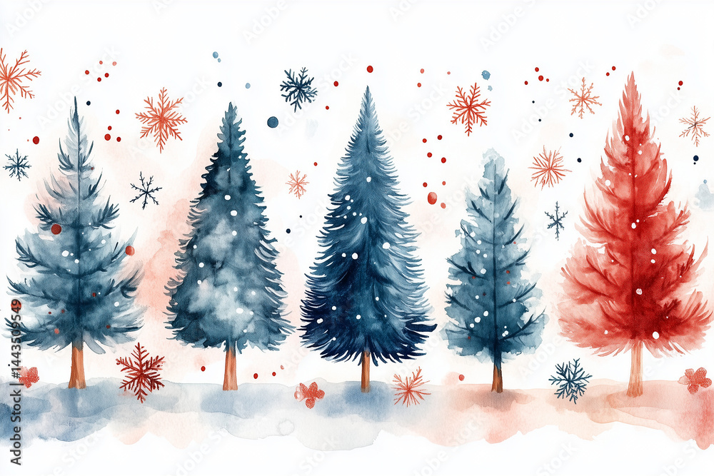Fototapeta premium Christmas trees 