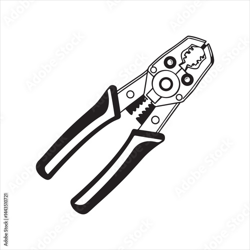 Manual Wire Stripper White background