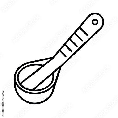 Measuring Spoon Line Art Vector