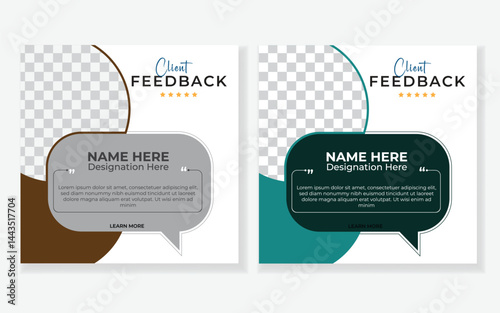 Flat Style Testimonial Section Design.