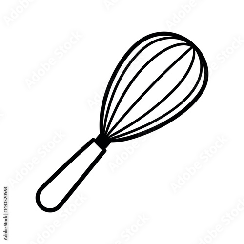Whisk Cooking Utensil Outline Drawing