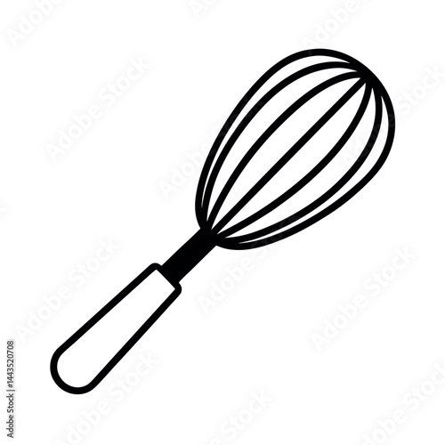 Whisk Outline Kitchen Vector Illustration