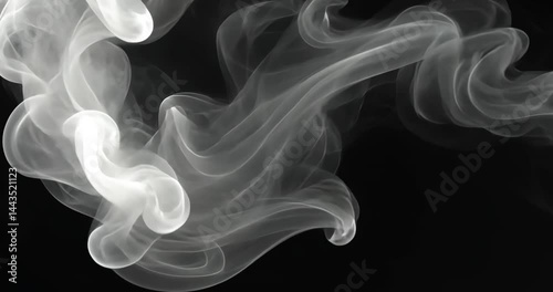Wallpaper Mural White smoke slowly drifts and swirls against a black background. Torontodigital.ca