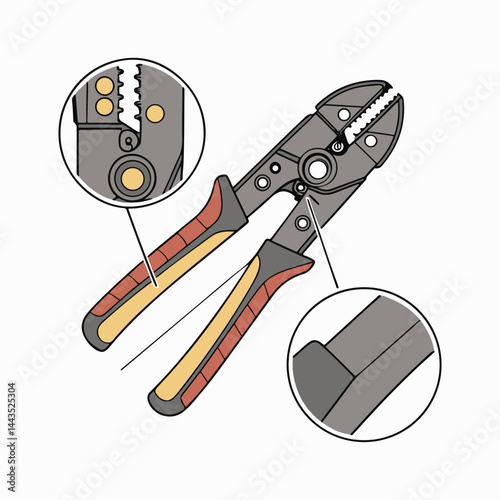 Manual Wire Stripper White background
