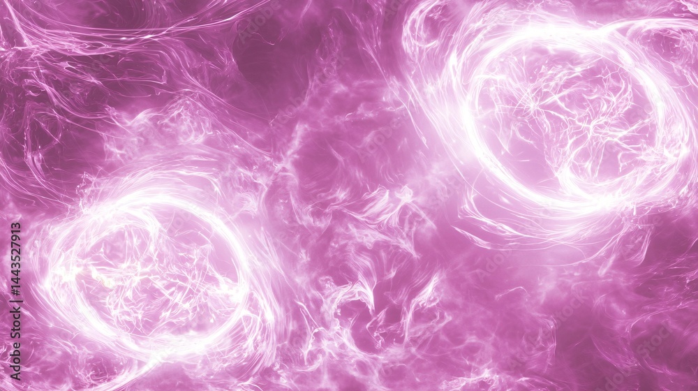 Obraz premium Soft pink background adorned with elegant white swirls creating a serene and calming visual experience for relaxation