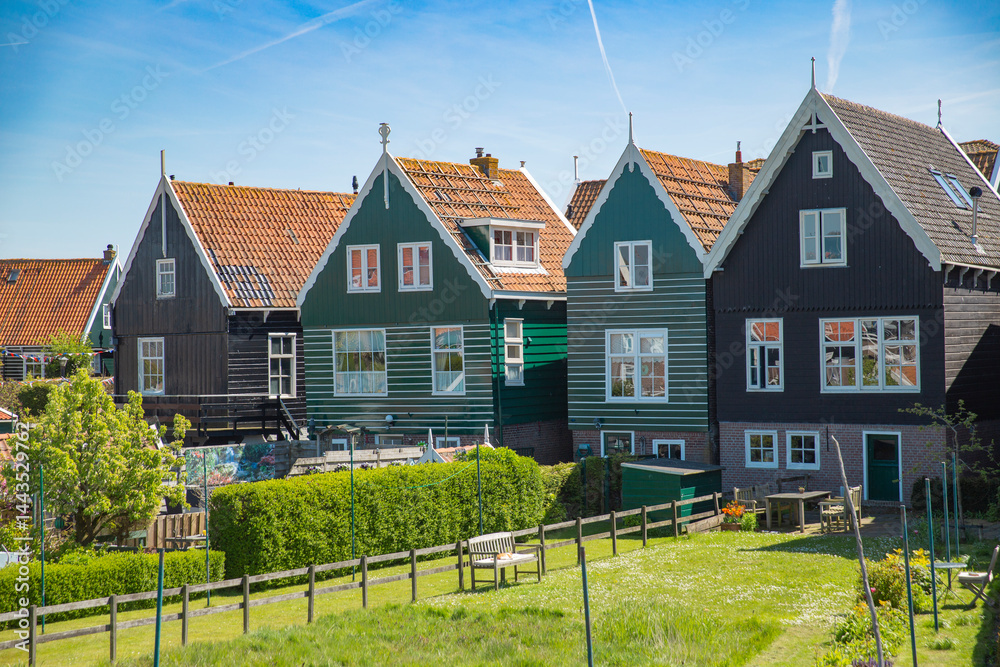Village of Marken in the spring sun.