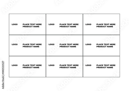 Rectangular printable labels A4, Template