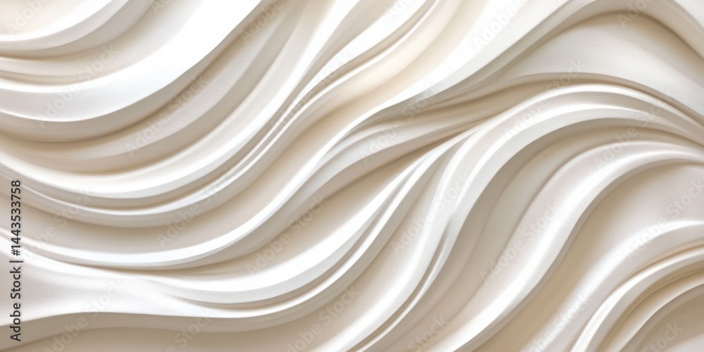 Obraz premium Cream Wavy Fabric Texture Background