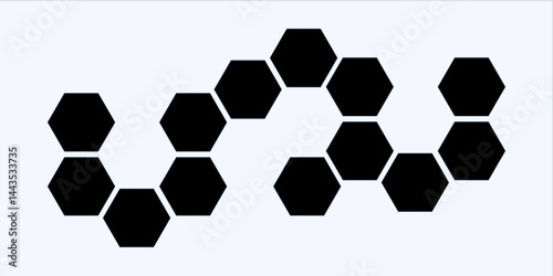 dark grey hexagon white background wall pattern. Black hexagon seamless pattern. Abstract hexagonal background.
