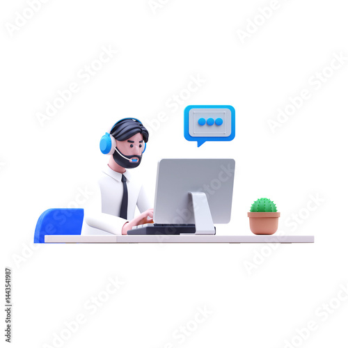 Customer Support 3d Illustrations