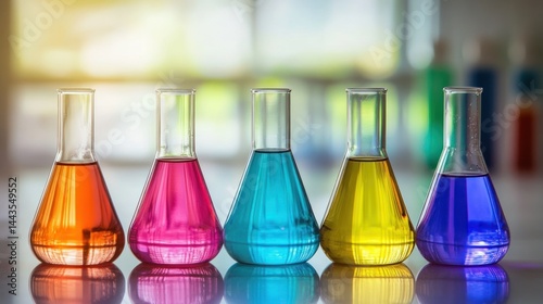 Wallpaper Mural Colorful chemical lab beakers Torontodigital.ca