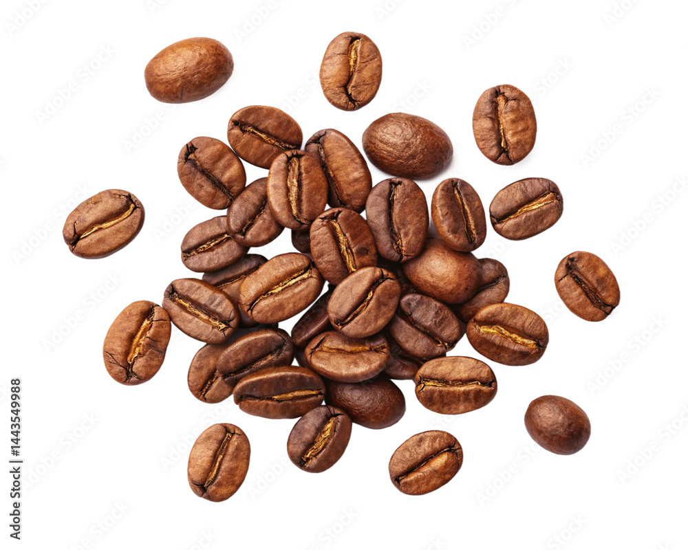Obraz premium coffee beans isolated on white background