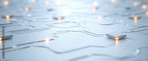Abstract interconnected circuits technology data system