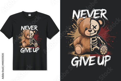 Never Give Up Teddy Bear Skeleton