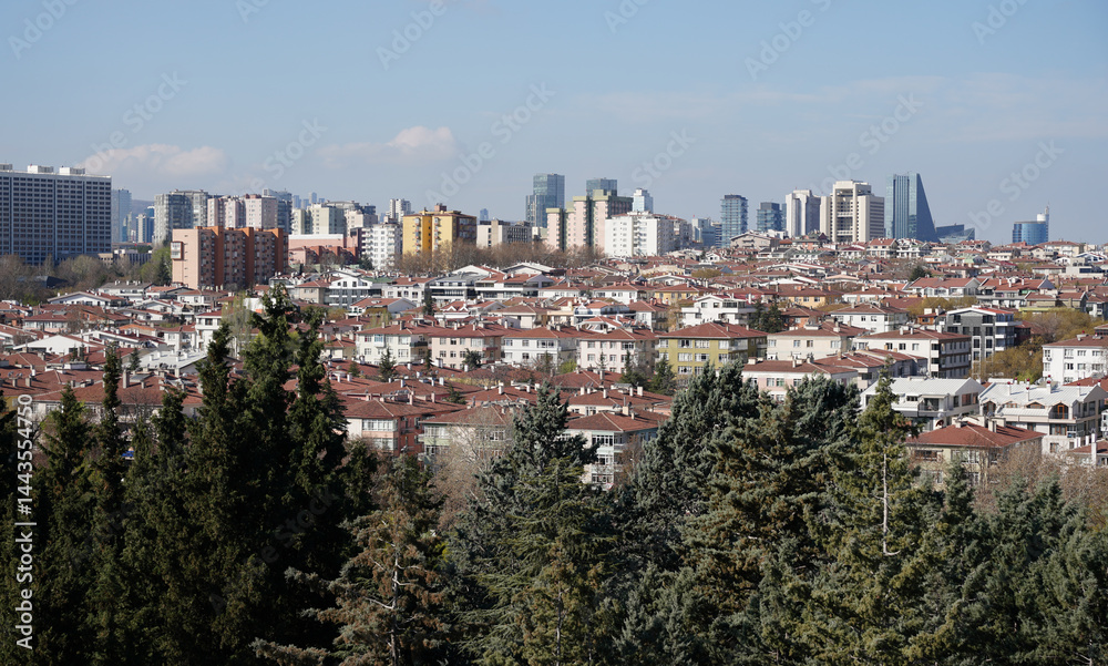 Fototapeta premium Cityscape of Ankara City in Turkiye
