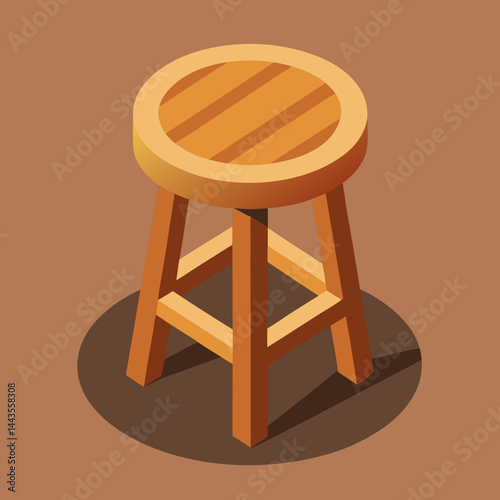 wooden chair on white background