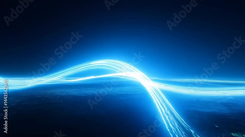 Futuristic Blue Energy Waves: Dynamic Abstract Tech Background