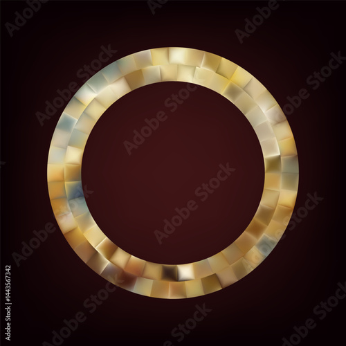 Luxury realistic gold ring. Premium golden circle