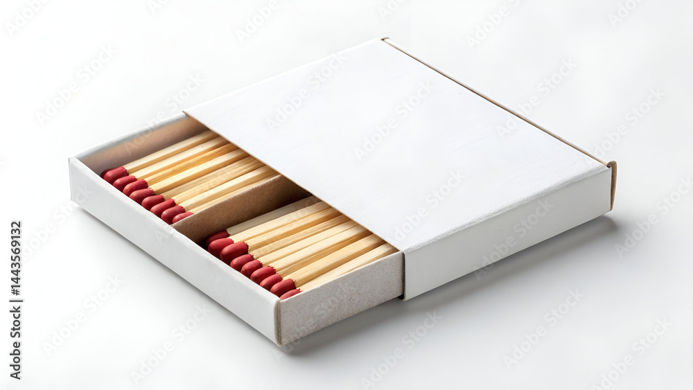 box of matches on white background