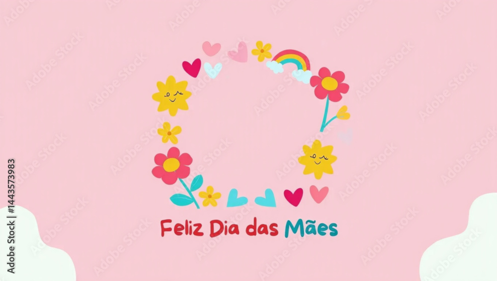 Moldura divertida para o Dia das Mães para crianças 
