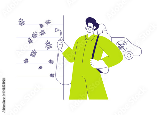 Pest control service abstract concept vector illustration.