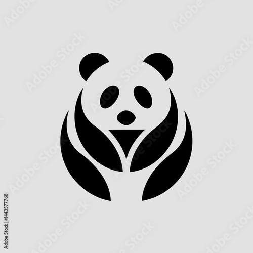 panda vector illustration logo