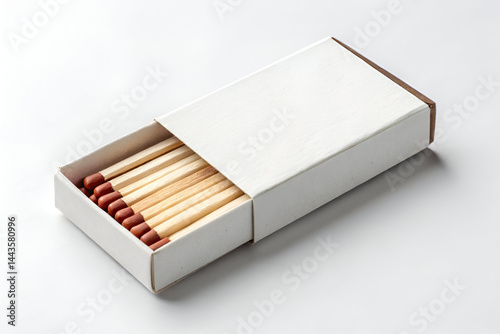 Obraz na płótnie Matches box on white background w salonie