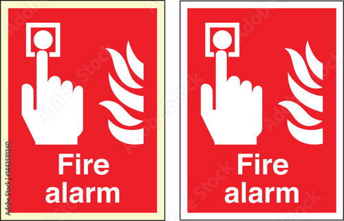 Fire Alarm Sign - ISO 7010 F005 Fire Safety Sign