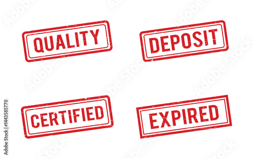 set of stamp grunge effect