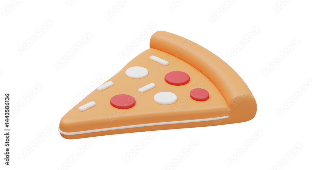 Isolated Slice of Pepperoni Pizza Isolated Slice of Pepperoni Pizza