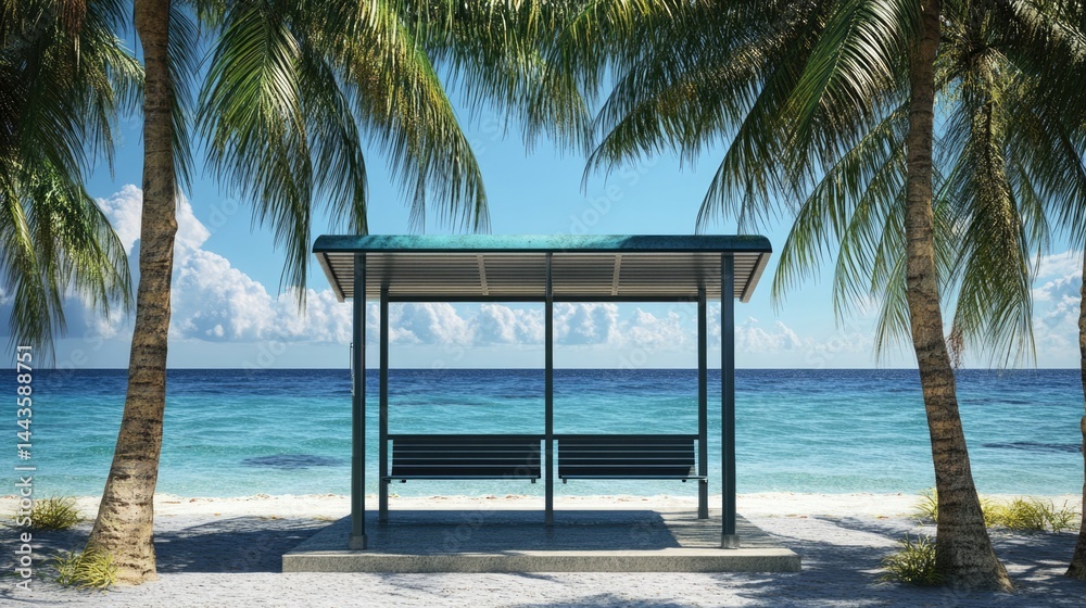Serene Tropical Beach Shelter with Ocean View Serene Tropical Beach Shelter with Ocean View