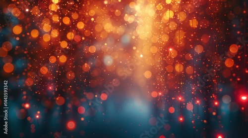 Obraz na płótnie A Beautiful Glowing Bokeh Background Featuring Vibrant Colors and Sparkling Lights for Celebrations w salonie