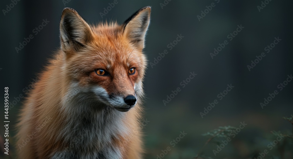 Majestic Fox in Misty Forest - A captivating of a red fox with glowing eyes, symbolizing wisdom, cunning, beauty, freedom, and mystery in a serene forest setting Majestic Fox in Misty Forest - A captivating of a red fox with glowing eyes, symbolizing wisdom, cunning, beauty, freedom, and mystery in a serene forest setting