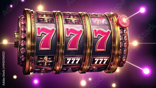 Classic slot machine spinning with bright lights and vibrant colors creates excitement at late-night casino