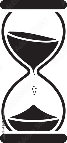 black hourglass vector illustration