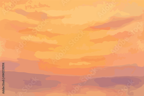 Sunset-inspired watercolor tones for warm wellness campaigns, end-of-day rituals, and restorative skin treatment promos