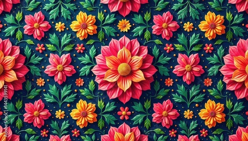 Intricate floral design, repeating seamlessly , design, floral, seamless