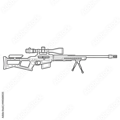 Barrett M82 semi-automatic sniper rifle.