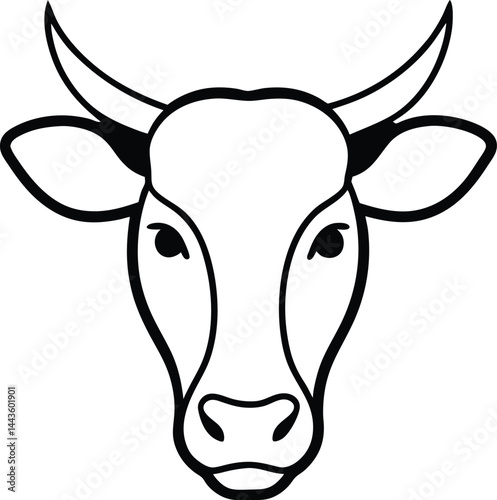 vector illustration of a cow
