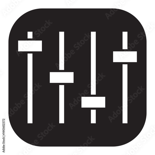 Settings icon Simple thin line stroke vector